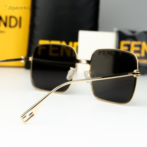 Fendi Women Sunglasses Endura Gold Smoke Square FE40123U BAGUETTE 30A BRAND NEW main image 5